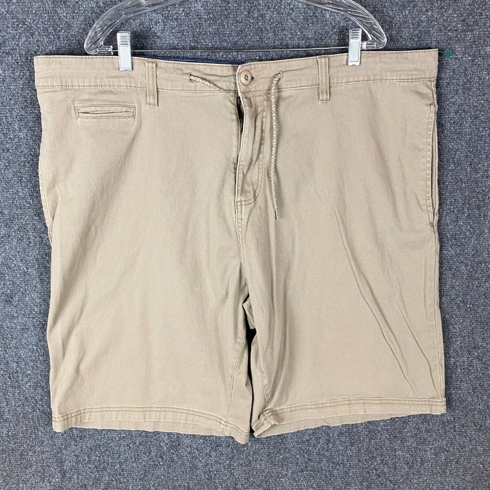 Rugby Shorts Men's 44 Stretch Distressed Chino Cotton Adults Zipper Fly